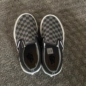 Little kids checkered Vans